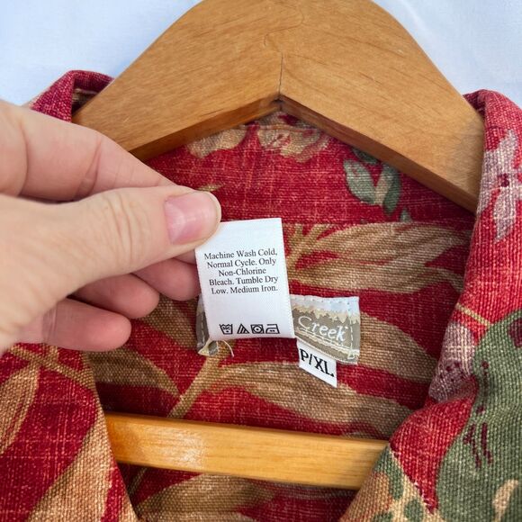 Coldwater Creek Tapestry 100% Cotton Button Up Shirt Size XLP Western Floral - Picture 8 of 9